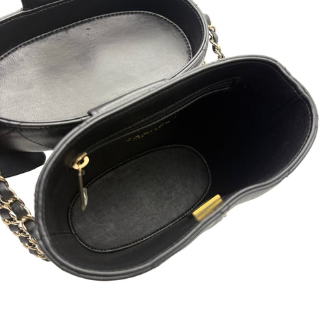 [Pre-owned] CHANEL Vanity Chain Shoulder Bag, Black Lambskin, Random Serial (2021-), Branded Bag, Shoulder Bag, Pre-owned Item, Women's