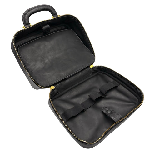 【中古】 CHANEL シャネル 2WAY VANITY BAG デカココ2WAYバニティバッグ ショルダーバッグ メイクポーチ 4番台(1996~1998年） ブラック キャビアスキン 中古 USED バッグ