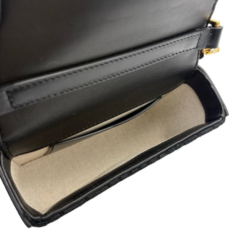 【美品】 GIVENCHY ジバンシィ SHOULDER BAG ショルダーバッグ ショルダーバッグ  ブラック キャンバス　カフースキン 中古 USED バッグ