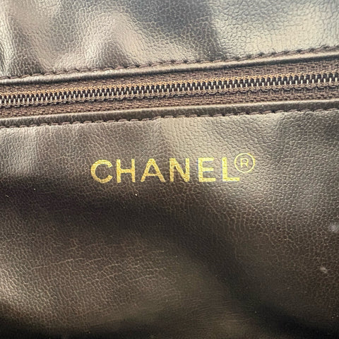 【Usado】 CHANEL Chanel COCOMARK COSME POUCH Neceser con logo CC Neceser de piel de caviar marrón usado BROWM CAVIARSKIN