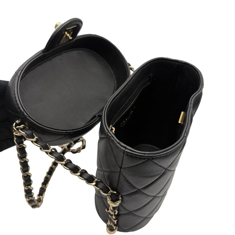 [Pre-owned] CHANEL Vanity Chain Shoulder Bag, Black Lambskin, Random Serial (2021-), Branded Bag, Shoulder Bag, Pre-owned Item, Women's
