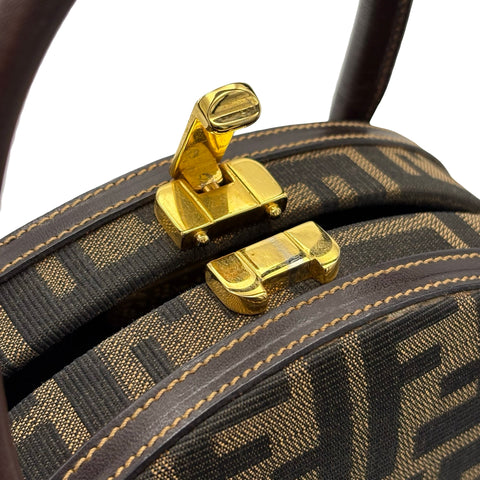 [Pre-owned] FENDI ZUCCA HANDBAG Shoulder Bag Brown Canvas Used Bag