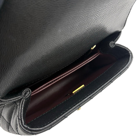 【中古】 CHANEL シャネル COCO HANDLE XXS ココハンドル XXS ハンドバッグ ショルダーバッグ ランダム番(2021年～) ブラック キャビアスキン 中古 USED バッグ