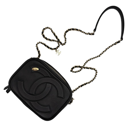 [Pre-owned] CHANEL Chain Shoulder Bag, 27 series (2018-2019), Black, Lambskin, Used, Bag