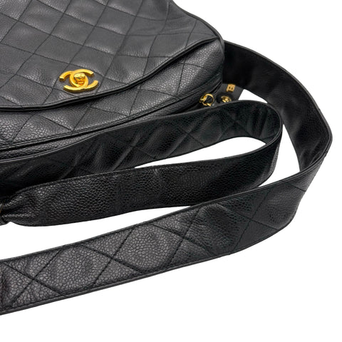 [Pre-owned] CHANEL VINTAGE SHOULDER BAG, 4 Series (1996-1998), BLACK, Caviar Skin, Used Bag