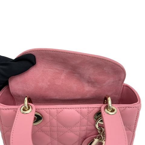 [Pre-owned] Christian Dior Lady Dior My ABCDior BAG SMALL Handbag Shoulder Bag 29XMA-0223 (2023) Pink Lambskin Pre-owned USED Bag