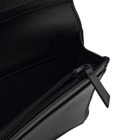 [Pre-owned] CHANEL So Black V-Stitch Long Wallet, Black Lambskin, Pre-owned