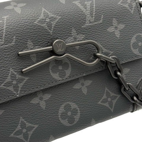 [Excellent Condition] LOUIS VUITTON Steamer Wearable Wallet Shoulder Bag, IC Chip (2021-Present), Black Monogram Eclipse Canvas, Excellent Condition, USED Bag