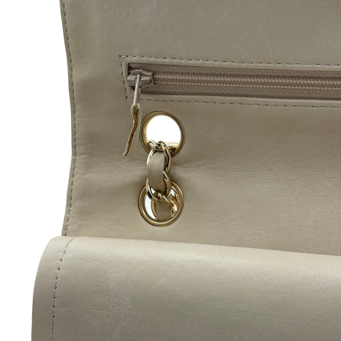[Pre-owned] CHANEL Matelasse Tweed Double Flap Shoulder Bag, 10-series (2006), Orange Tweed, Used Bag