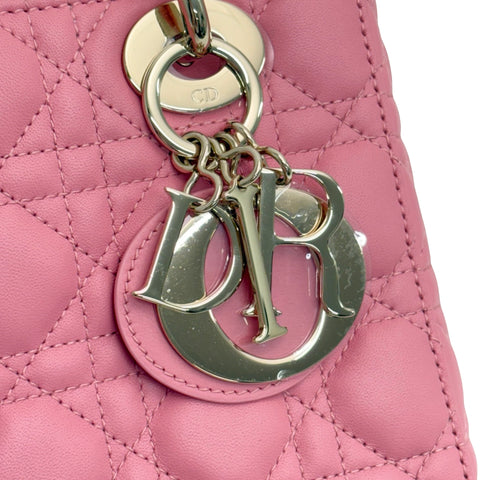 [Pre-owned] Christian Dior Lady Dior My ABCDior BAG SMALL Handbag Shoulder Bag 29XMA-0223 (2023) Pink Lambskin Pre-owned USED Bag