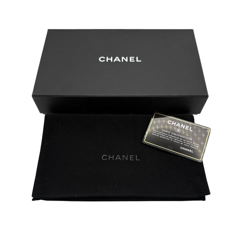 [Pre-owned] CHANEL So Black V-Stitch Long Wallet, Black Lambskin, Pre-owned