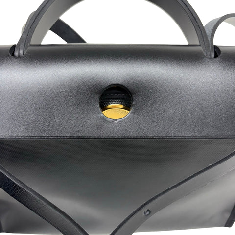 [Pre-owned] Hermes Herbag 31 Shoulder Bag, B Stamp (2023), Black Toile H Berline/Leather, Used