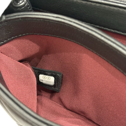 【中古】 CHANEL シャネル MATELASSE  マトラッセチェーンショルダー ショルダーバッグ 28番台(2019年) BLACK レザー 中古 USED バッグ