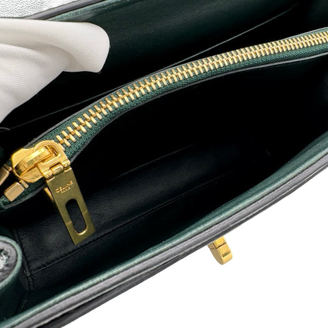 [Pre-owned] CELINE 16 BAG Handbag Green Lizard Pre-owned USED Bag