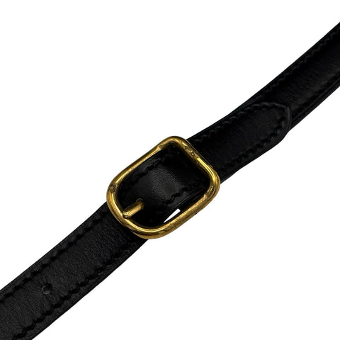 【中古】 Hermes エルメス KELLY SPORTS PM ケリースポーツPM ショルダーバッグ 〇P刻（1986年） ブラック ボックスカーフ ヴィンテージ 中古 USED バッグ