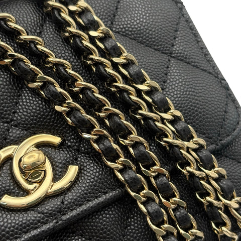 【中古】 CHANEL シャネル COCO HANDLE XXS ココハンドル XXS ハンドバッグ ショルダーバッグ ランダム番(2021年～) ブラック キャビアスキン 中古 USED バッグ