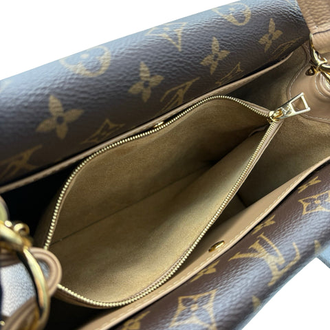 【美品】 LOUIS VUITTON ルイ・ヴィトン DOUBLE V  BAG ドゥブルV ハンドバッグ ショルダーバッグ ICチップ(2021年～) ブラウン/ベージュ レザー 中古 USED バッグ
