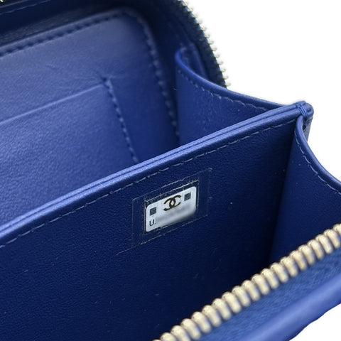 【中古】 CHANEL シャネル MINI CHAIN BAG ミニツイードチェーンバッグ チェーンショルダー ランダム番(2021年～) ブルー/パープル ツイード USED 中古 バッグ