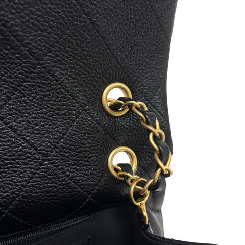 【美品】 CHANEL シャネル MATELASSE CHAIN SHOULDER BAG マトラッセチェーンショルダー40 ショルダーバッグ ICチップ(2021年∼) ブラック キャビアスキン 中古 USED バッグ