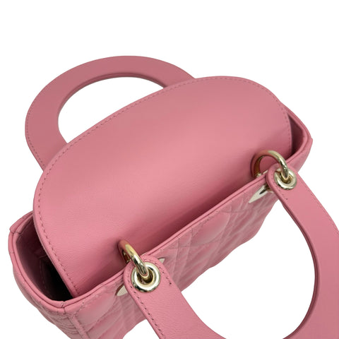 [Pre-owned] Christian Dior Lady Dior My ABCDior BAG SMALL Handbag Shoulder Bag 29XMA-0223 (2023) Pink Lambskin Pre-owned USED Bag