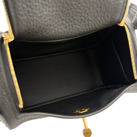 【新品未使用】 Hermes エルメス MINILINDY ミニリンディ ショルダーバッグ W刻印(2024年) ブラック トリヨン 新品未使用 NEW 銀座分類