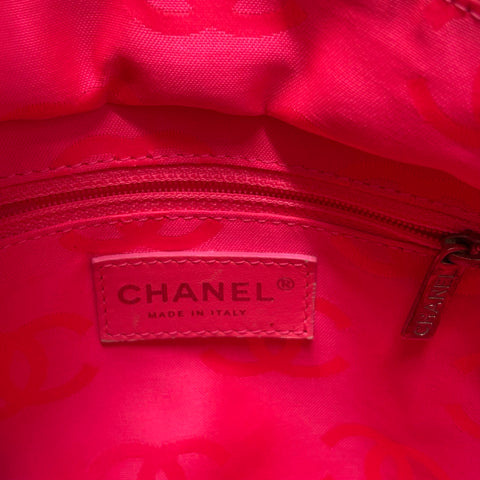 [Pre-owned] CHANEL Cambon Line Tote Bag, 10-Series (2005-2006), Black Lambskin, Used Bag