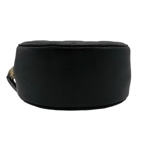 [Pre-owned] CHANEL Round Chain Shoulder Bag, Black Caviar Skin, 28-series (2019), Brand Bag, Shoulder Bag, Pre-owned, Women's