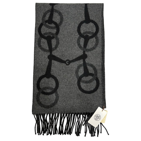 [Brand New] Hermes Cashmere Scarf "Any Mall" Flannel/Gris Chine Clair 100% Cashmere, Brand New